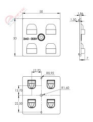 2x2 Asimetrik Led Lens