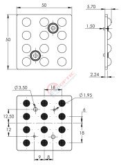 4x3 60 Derece Led Lens