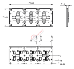 2x6 Asimetrik Led Lens